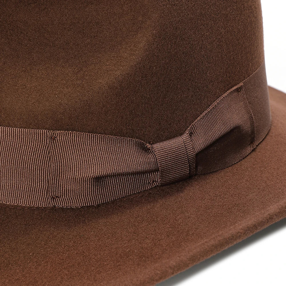 Men’s Wool Felt Fedora Hat – Crushable Outback Style