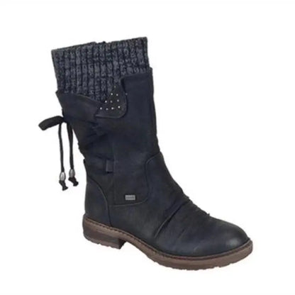 Women’s Winter Mid-Calf Suede Boots | Warm, Stylish & Non-Slip