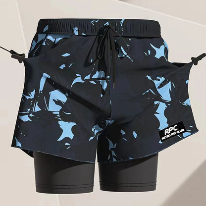 Men’s Double-Layer Swim Trunks