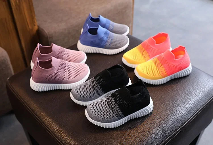 Kids’ Breathable Mesh Sneakers – Lightweight, Slip-On Comfort