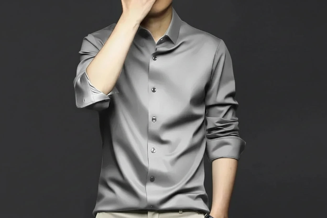 Men’s Wrinkle-Resistant Dress Shirt – Long Sleeve Button Down