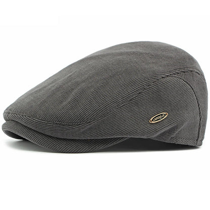 Men’s Adjustable Corduroy Flat Cap – Classic Casual Style