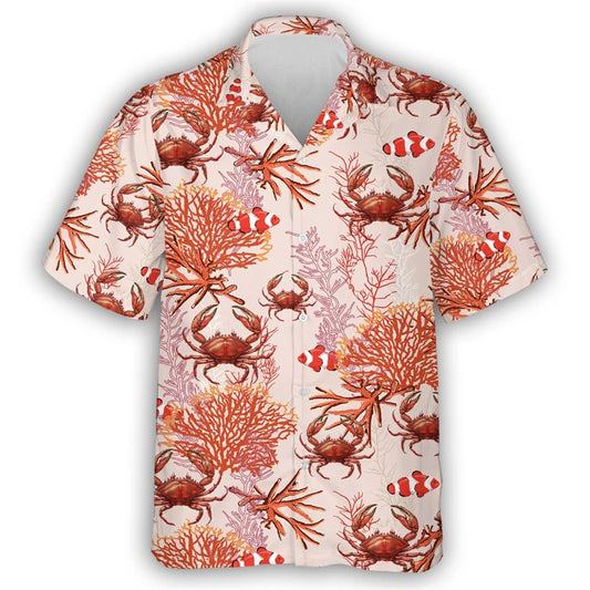 Men’s & Teens’ Coastal Print Button-Up Shirt – Vacation Ready