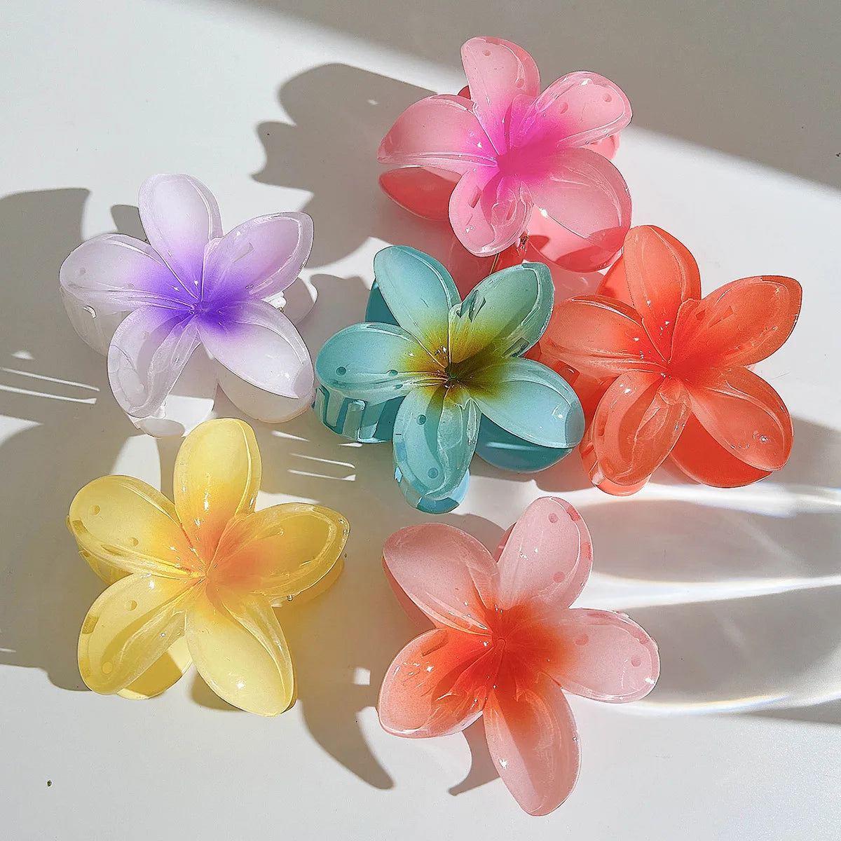 3-Piece Tropical Flower Hair Claw Clip Set