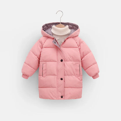 Kids Hooded Puffer Jacket – Warm, Lightweight, Zip Front (Unisex)