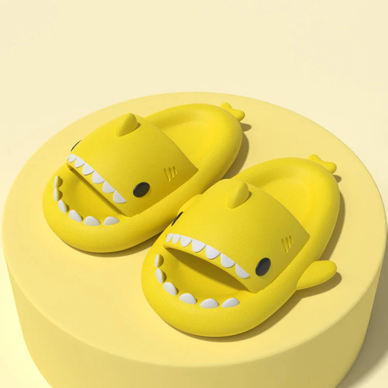 Kids Shark Slide Sandals – Soft Non-Slip Summer Slippers