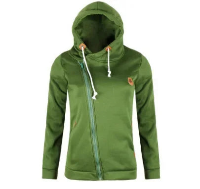 Women’s & Teens’ Side-Zip Hoodie – Warm, Soft, High-Neck, Casual Fit