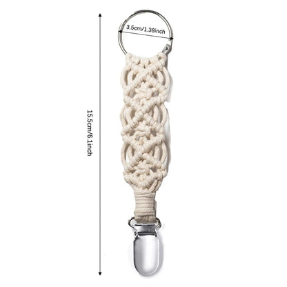 Macramé Hat Clip Keychain – Travel Hat Holder for Bags & Backpacks