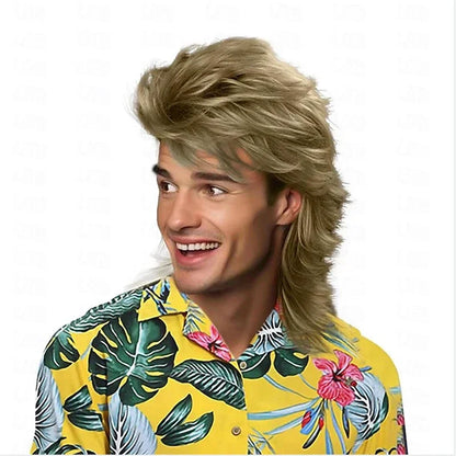 Men’s 80s Mullet Wig – Retro Rocker Hair Accessory