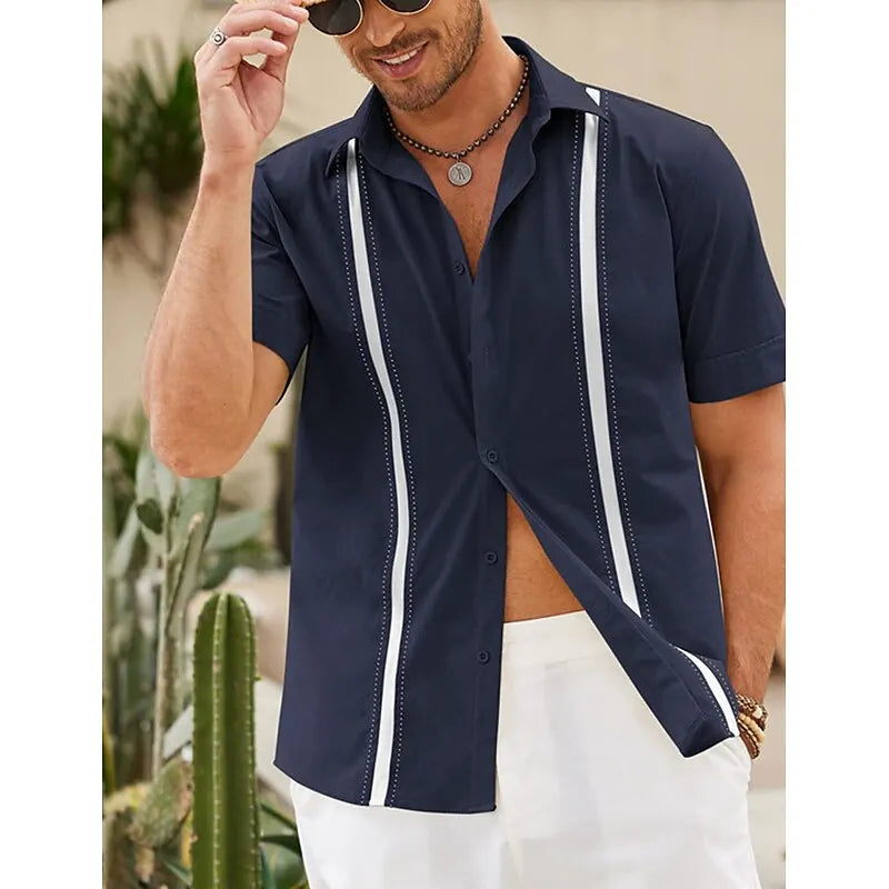 Men's Silk Blend Button-up Shirt - The Dock Drop