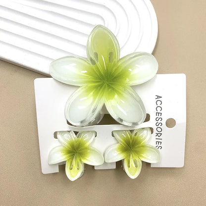 3-Piece Tropical Flower Hair Claw Clip Set
