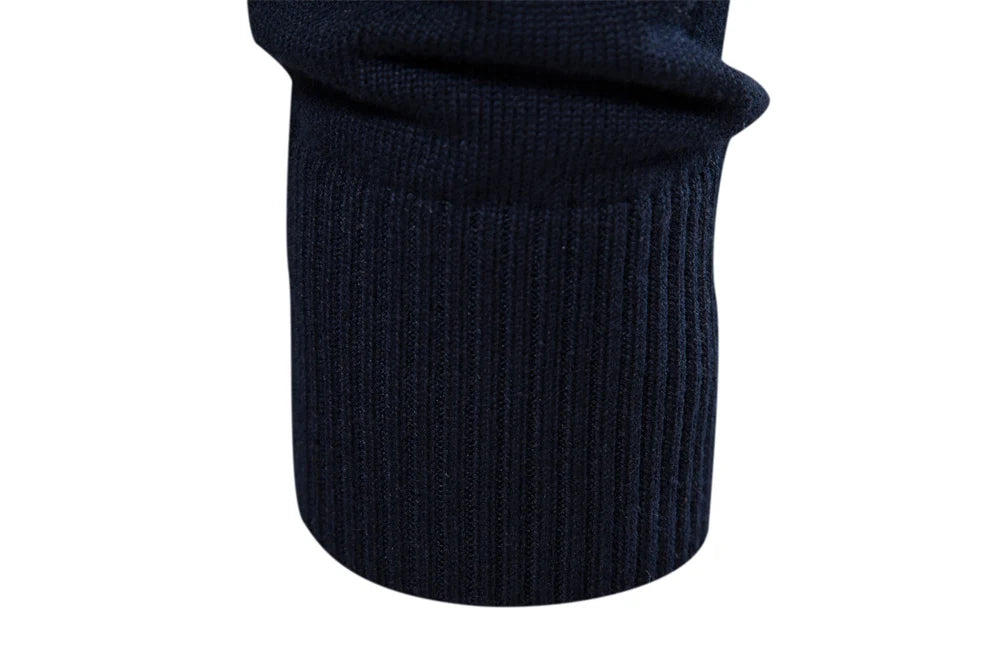 Men’s Quarter-Zip Mock Neck Knit Pullover – Long Sleeve