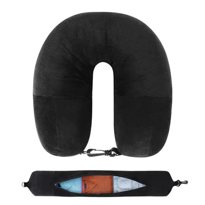 Fillable Travel Neck Pillow Organizer – Carry-On Clothes Stuff Sack, Adjustable Strap