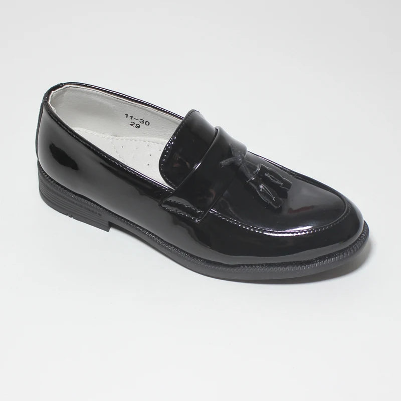 Boys’ Patent Leather Dress Shoes – Formal Party & Performance Loafers