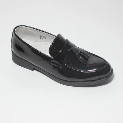 Boys’ Patent Leather Dress Shoes – Formal Party & Performance Loafers