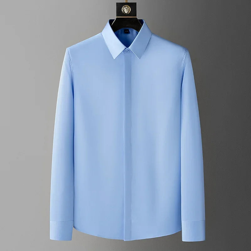 Men’s & Teens Premium Long-Sleeve Formal Dress Shirt – Easy-Care Broadcloth