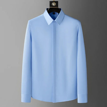 Men’s & Teens Premium Long-Sleeve Formal Dress Shirt – Easy-Care Broadcloth