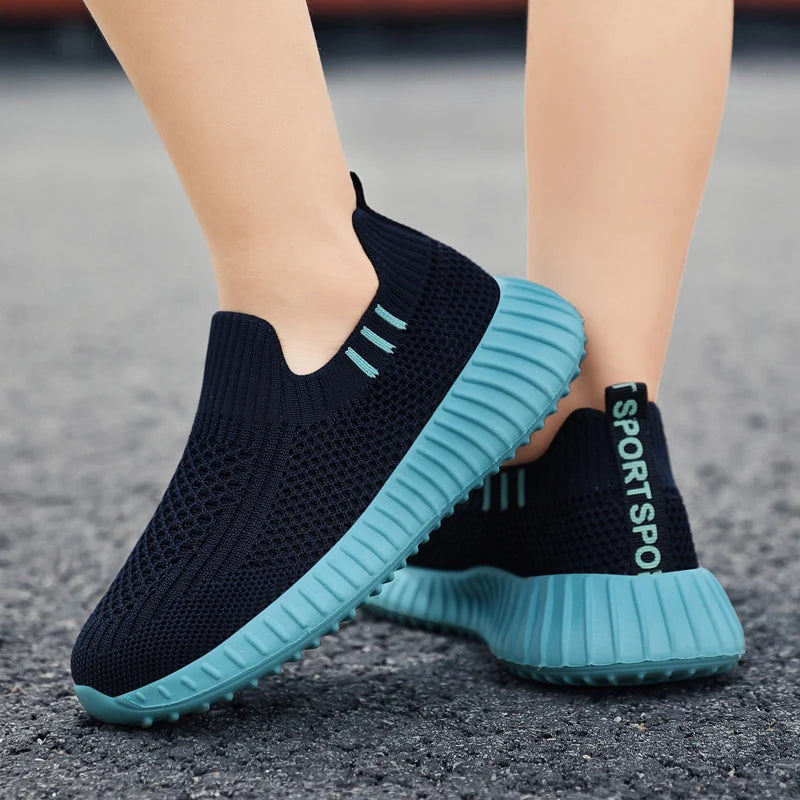Kids’ Breathable Mesh Slip-on Sneakers