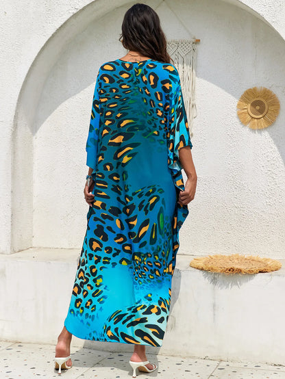 Women’s Flowing Caftan Cover-Up – Beach & Poolside Elegance
