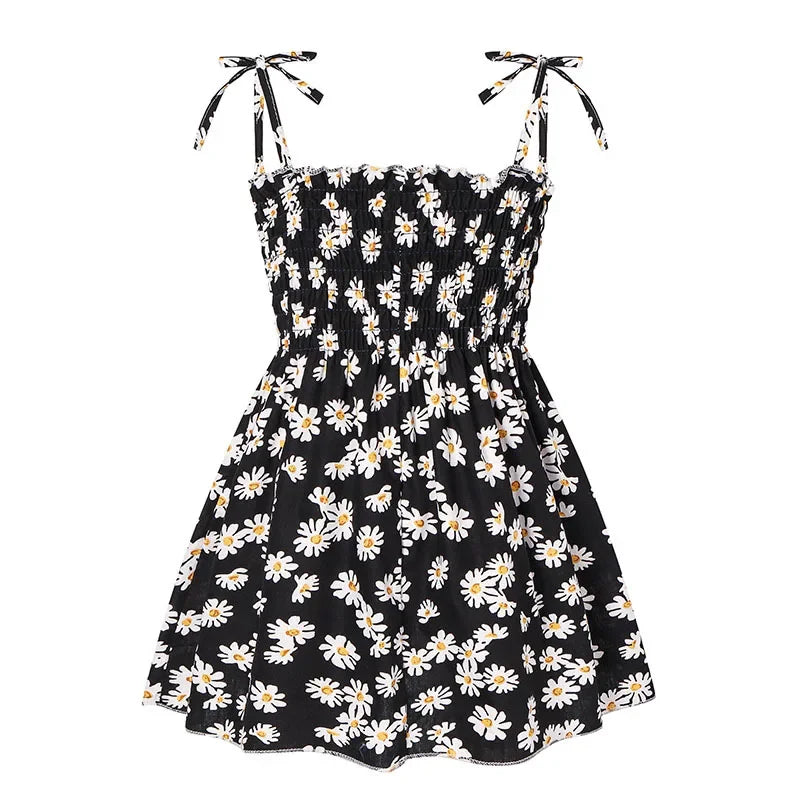 Girls’ Floral Strap Dress – Lightweight Summer & Playwear