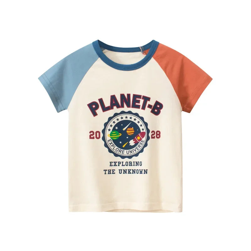 Kids' Cotton Graphic T-Shirt – Summer Adventure Collection