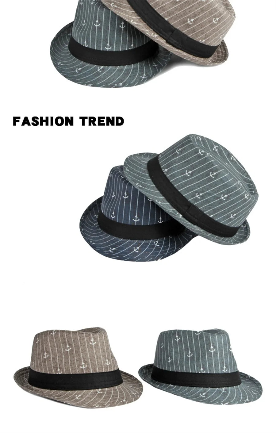 Classic Fedora Hat | Nautical & Travel-Ready Style
