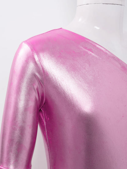 Girls’ Metallic Bell Bottom Jumpsuit – Retro Theme Night Costume