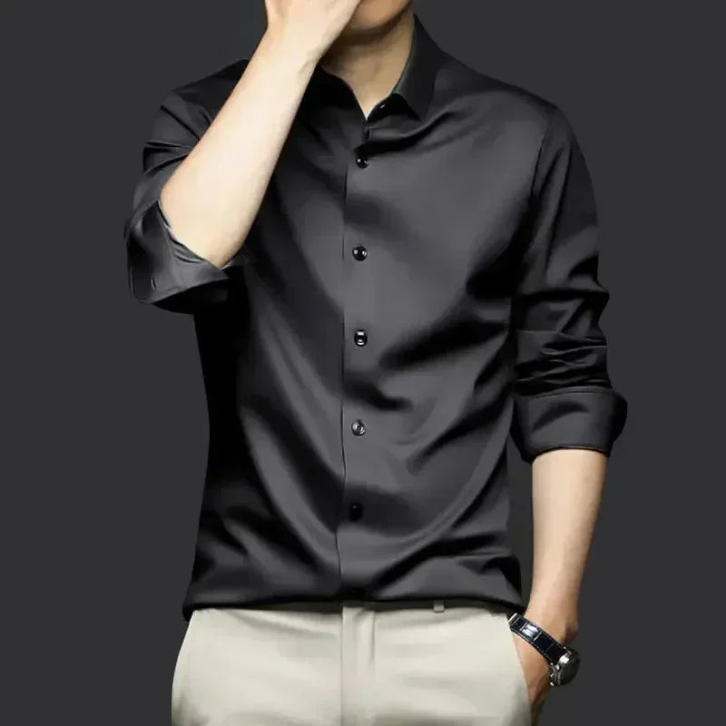 Men’s Wrinkle-Resistant Dress Shirt – Long Sleeve Button Down