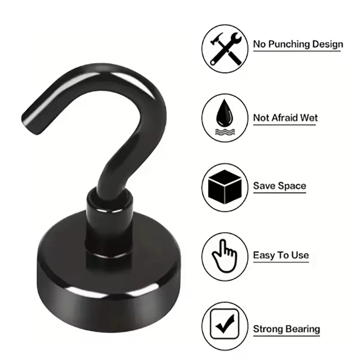 Magnetic Cruise Cabin Organizer Hooks - 6 Pack