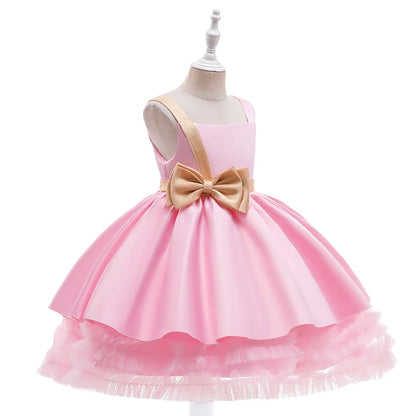 Girls’ Square-Neck Party Dress
