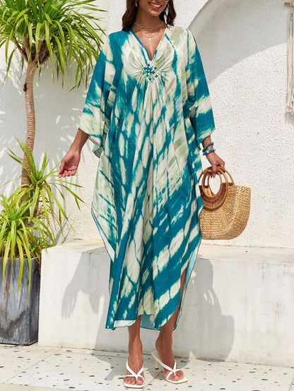 Women’s Flowing Caftan Cover-Up – Beach & Poolside Elegance
