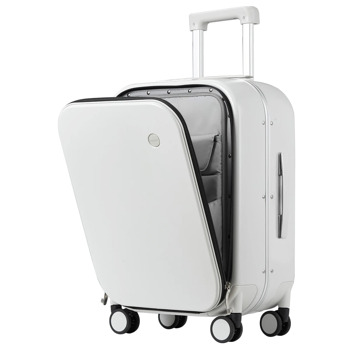Aluminum-Frame Hardshell Spinner Suitcase