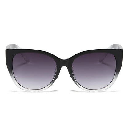 Gradient Cat-eye Minimalist Sunglasses Unisex European American Style Sun Protection Sunglasses Wide Leg Design