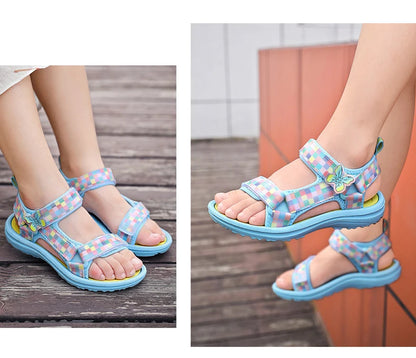 Summer Children Sandals Baby Girls Toddler Soft Non-Slip Shoes Baby Cute Pearl Princess Dance Kids
