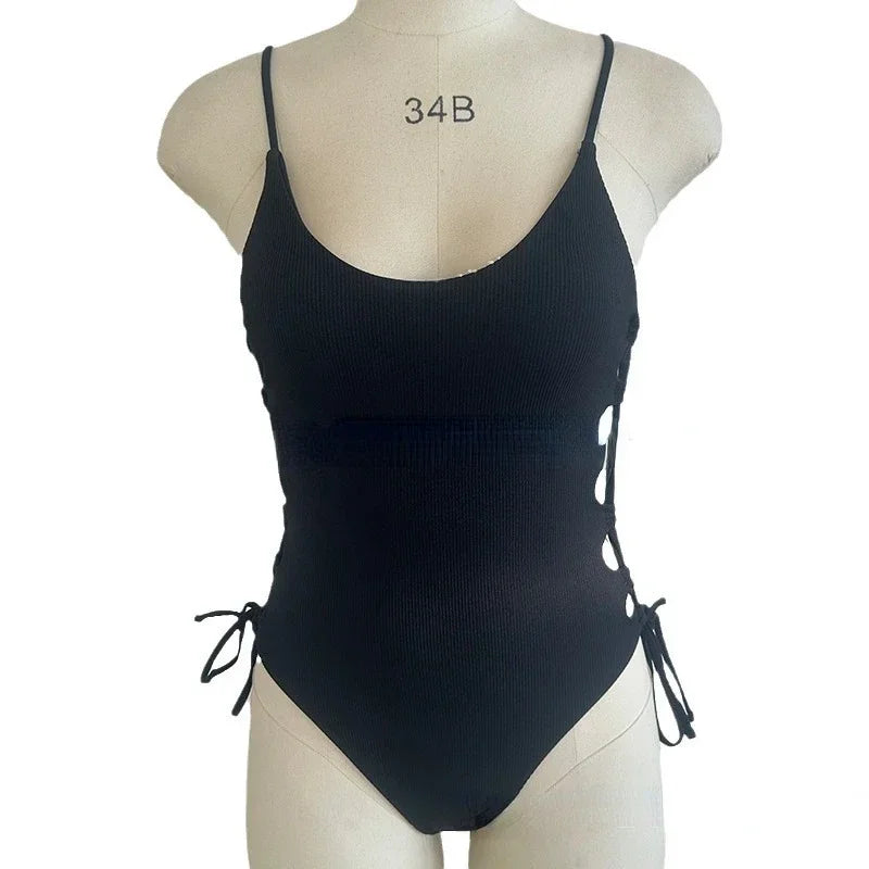 Women’s Cut-Out One-Piece Swimsuit – Adjustable Fit