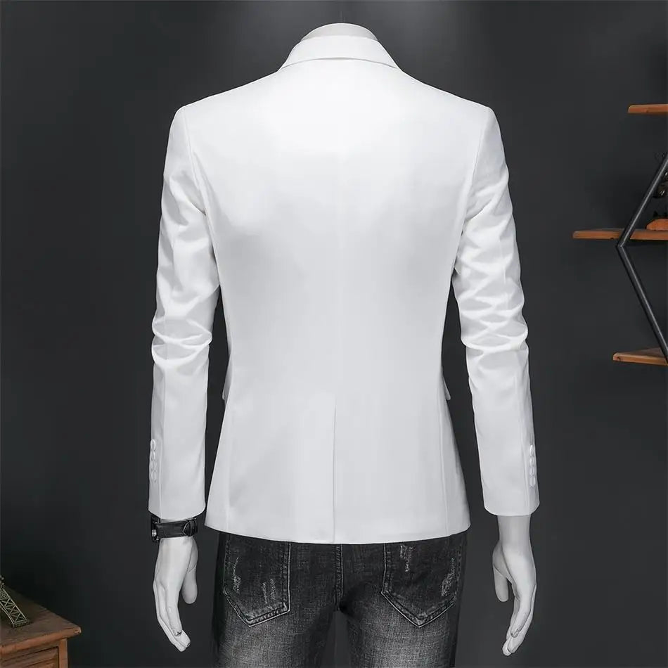 Men’s & Teens Solid Color Single-Button Blazer – Formal & Semi-Formal