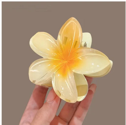 Tropical Flower Hair Claw Clip – Gradient Color
