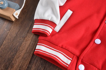 Kids’ Varsity Letterman Jacket – Lightweight Spring/Fall Outerwear