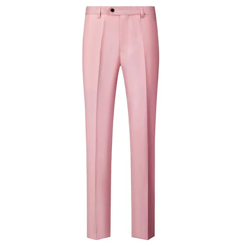 Solid Formal Tailored Suit Trousers