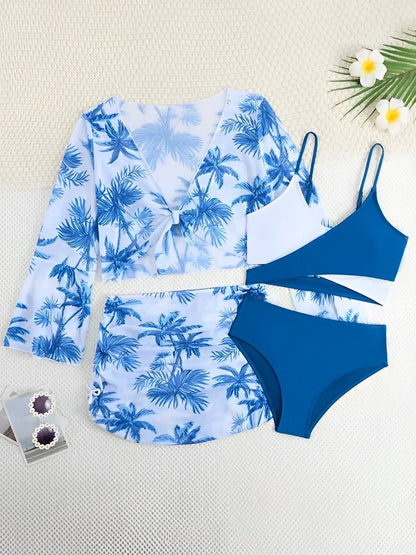 Girls’ 4-Piece Tropical Breeze Swim Set