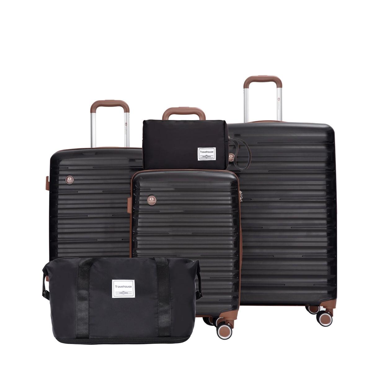 5-Piece Hardshell Luggage Set with Spinner Wheels & TSA Locks