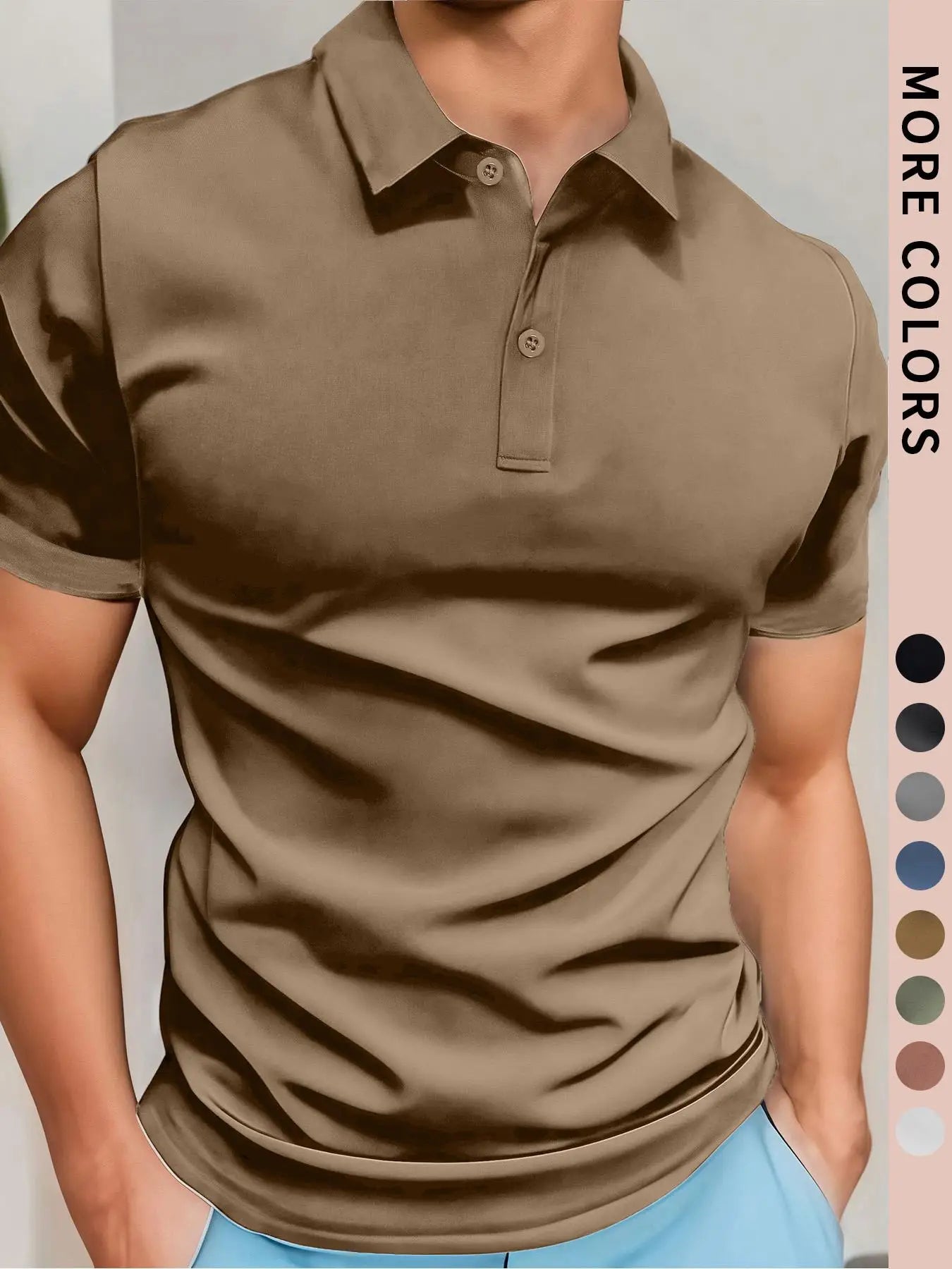 Men’s Lightweight Polo Shirt – Breathable Casual Short Sleeve