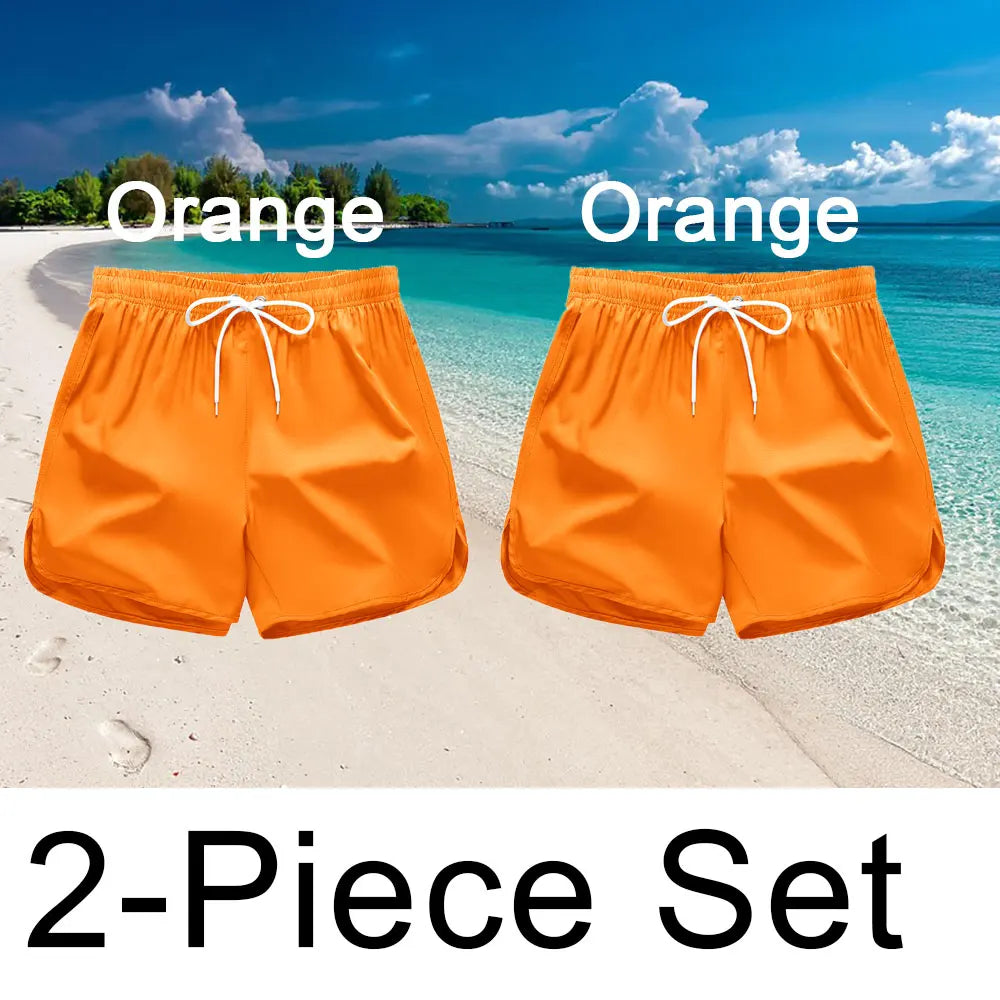 Men’s Quick-Dry Color Block Swim Shorts