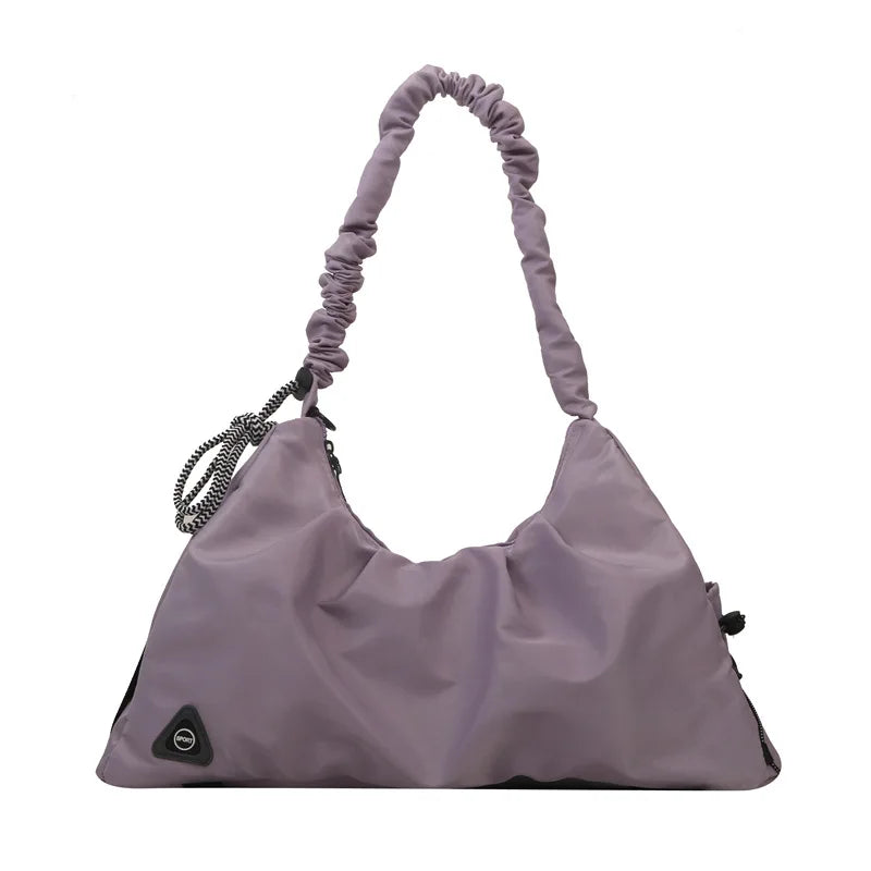 Women’s Ruched Gym Bag – Shoe Pocket, Wet Compartment & Yoga Mat Strap