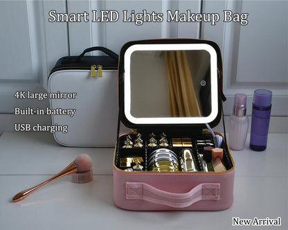 Travel Makeup Organizer Case – Portable Zipper Storage
