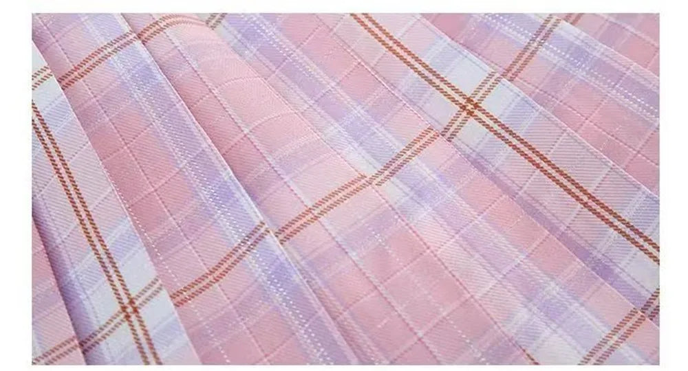 Girls’ T-Shirt & Plaid Skirt Set – 2 Piece Outfit