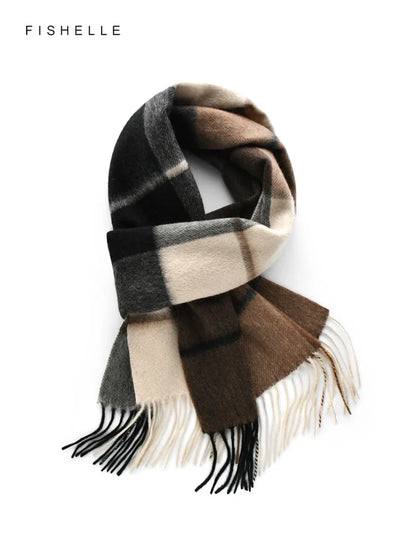 Cashmere Plaid Scarf – Soft, Warm, Travel-Ready