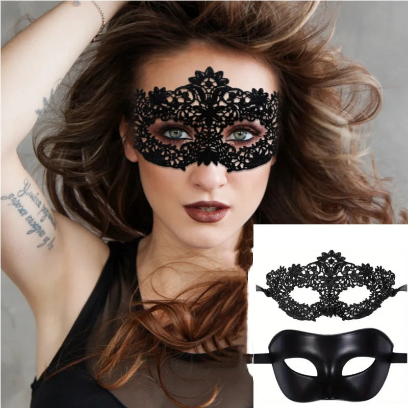 Black Masquerade Eye Masks