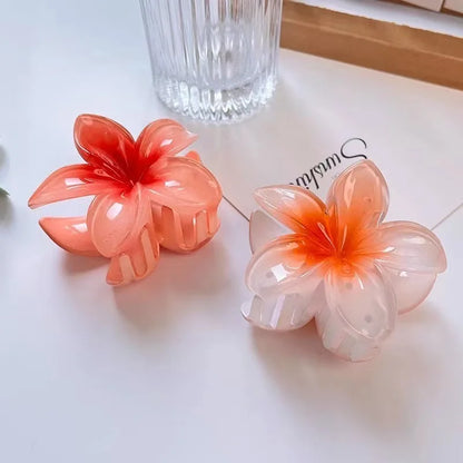 Tropical Flower Hair Claw Clip – Gradient Color