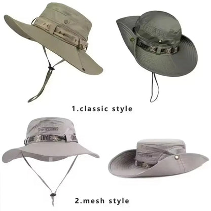 Men’s Wide-Brim Sun Hat with Mesh Vent – Cruise & Shore Ready